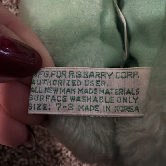 1984 Cabbage Patch Kids Slippers Adult Size 7–8 Vintage R.G. Barry Rare - Picture 4 of 8